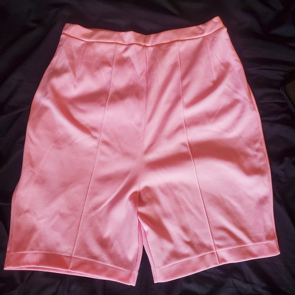 Authentic Vintage 1950s Women's High Waisted Pink Shorts Retro S/M